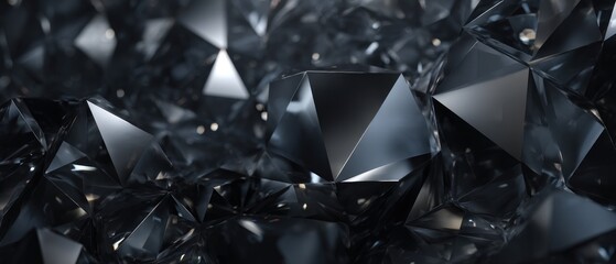 Dark Crystal Clusters: A Luxurious 3D Render