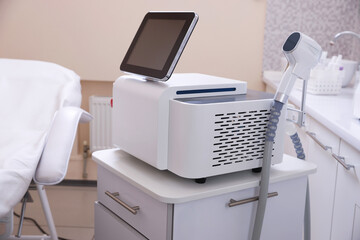 Laser hair removal machine in beauty salon