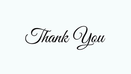 A thank you message in cursive with a red accent - Powered by Adobe