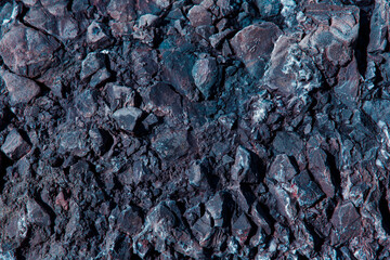 a natural rock of shale ore in cracks