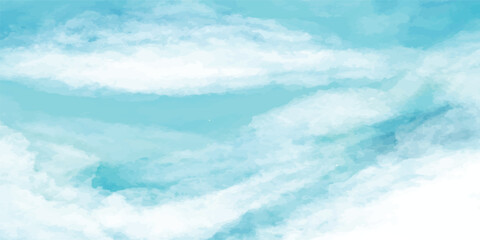 Soft Hand-Painted Blue Watercolor Cloud and Sky Texture – Dreamy Airy Background with Light Brush Strokes for Posters, Invitations & Elegant Web Designs