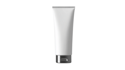 White Cosmetic Tube Package Mockup For Cream Lotion Or Facial Cleanser