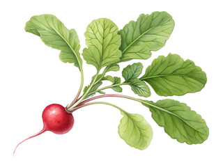 radish isolated on white background