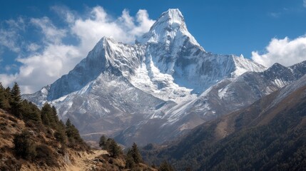 Majestic Himalayan Peak: A Breathtaking View