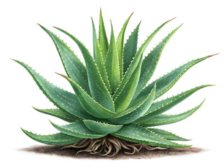 aloe vera isolated on white