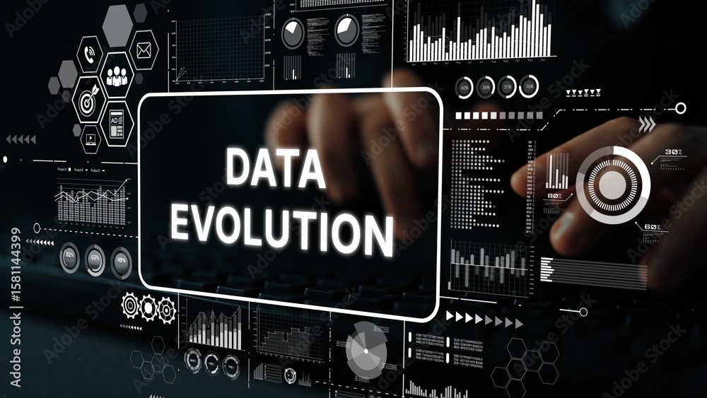 Poster Digital Transformation of Information Technology with Data Evolution Concepts and Visualization Techniques. Asymptotic smart data analytic.