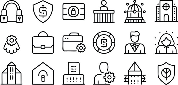 Set of church icons vector design for web and business use