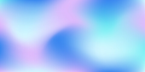 Blurred abstract background. Mesh gradient. Standard banner size. Background for poster, brochure, booklet. Colorful, blue, purple gradient. Unicorn colors