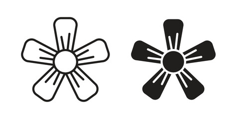 Hypericum icon. Stroke and Glyph pictogram. Vector illustration on white background