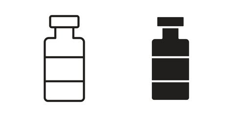 Obraz premium Gin icon. Stroke and Glyph pictogram. Vector illustration on white background