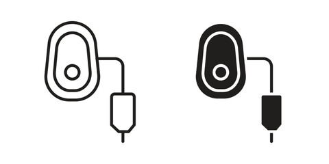 Anesthesia icon. Stroke and Glyph pictogram. Vector illustration on white background