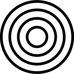 Naklejka premium Concentric circles outline icon vector