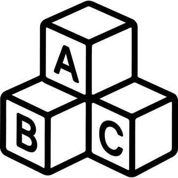 Abc Blocks Clipart Black And White