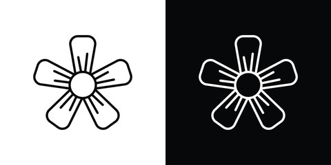 Hypericum icon thin line symbol on white background. Editable stroke vector illustration