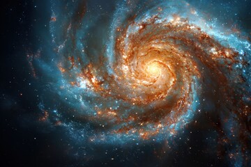 Obraz premium Majestic Spiral Galaxy in Deep Space.