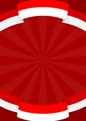 Red vertical background with Indonesian flag and copy space for text. Indonesia poster template