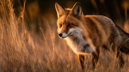 Fototapeta premium Fox in golden light