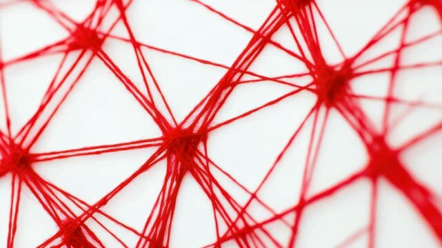 Creative exploration of red thread patterns in intricate designs