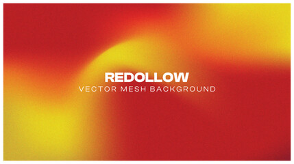 Redollow Soft Warm Gradient Blend of Red, Orange, and Yellow, Smooth Color Transition, Fiery Abstract Mesh Background, Vibrant Digital Flow