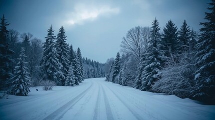 Obraz premium winter landscape with snow