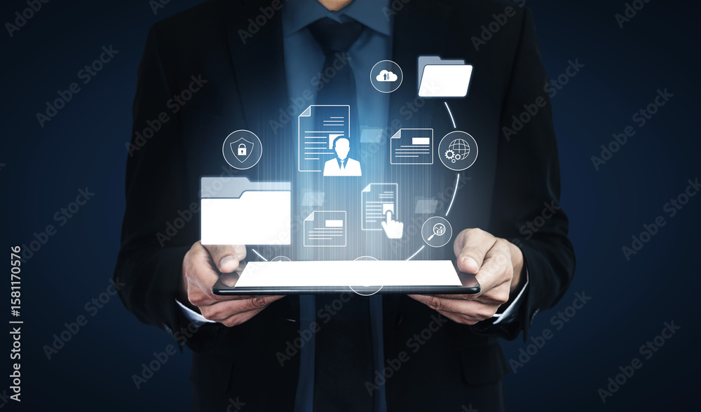 Poster document management system for secure file storage, organized access, and efficient digital workflow