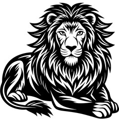 Obraz premium lion black and white