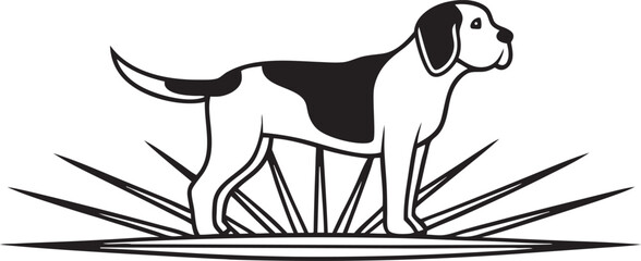 vector illustration of a dog