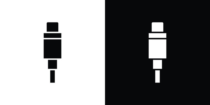 USB type c icon, Vector graphics in filled style