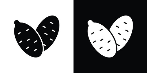 Sweet potato icon, Vector graphics in filled style