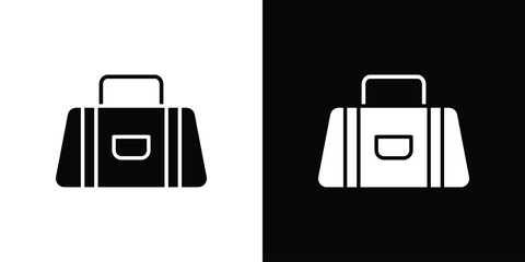 Sports bag icon, Vector graphics in filled style