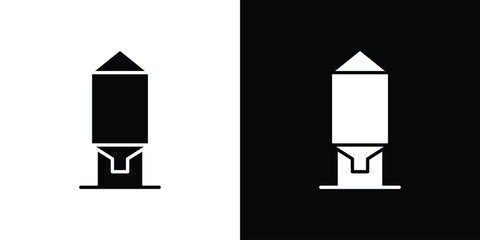 Silo icon, Vector graphics in filled style © Power