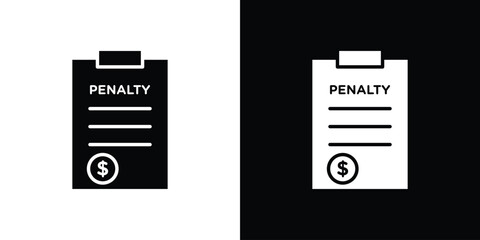 Penalty icon, Vector graphics in filled style