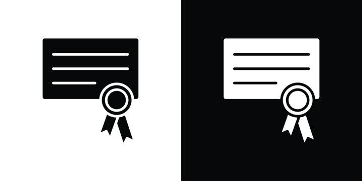 Diploma icon, Vector graphics in filled style