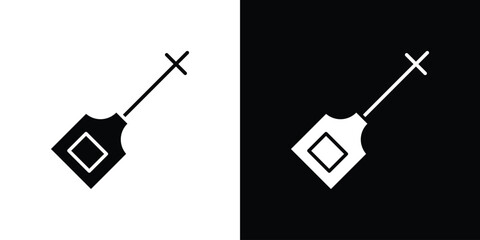 Car dipstick icon, Vector graphics in filled style