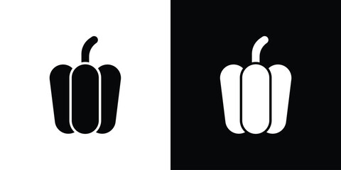 Capsicum icon, Vector graphics in filled style