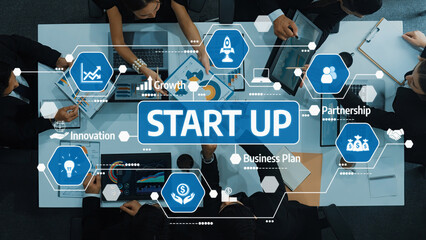 Collaborative Startup Meeting Featuring Growth Strategy, Innovation Ideas, Business Plans, and...