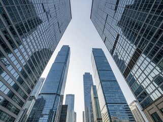 Obraz premium Business skyscrapers in the Financial District