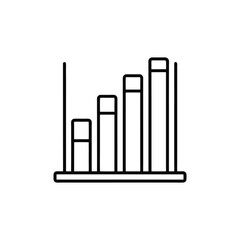 bar chart icon outline vector icon