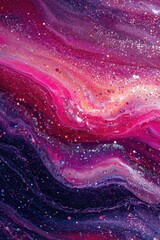Abstract Galaxy Fluid Art Design.