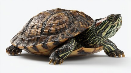 Obraz premium single turtle animal isolated in pure white background