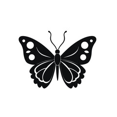 Butterfly silhouette vector icon, nice, minimalist