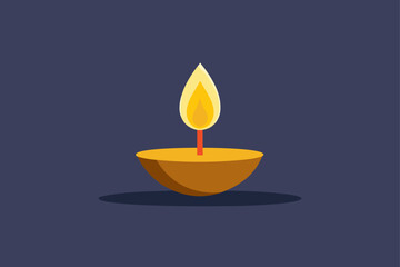 background with glowing diya
