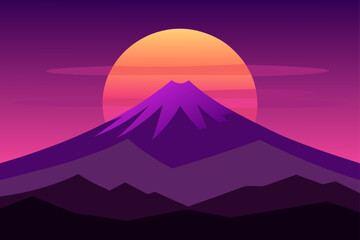 glowing-at-sunset with purple skies