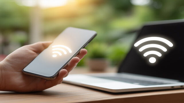 Seamless Mobile Hotspot Connection between Smartphone and Laptop in Outdoor Workspace
