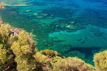 Sardegna, spiaggia di Fontanamare, vicino a Iglesias, Italia, Europa Occidentale 