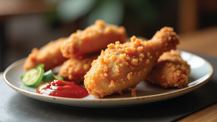 Chicken, fried chicken, crispy, food, fried, ready-to-eat