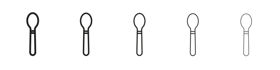 Spoon icon, outline vector logo illustration, linear pictogram isolated