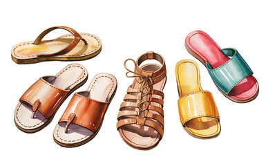 Watercolor Casual Sandal Collection in Mixed Styles