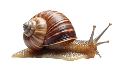 Snail PNG cutout isolated on white background,
