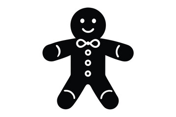 gingerbread man icon vector icon